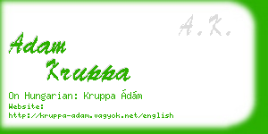 adam kruppa business card